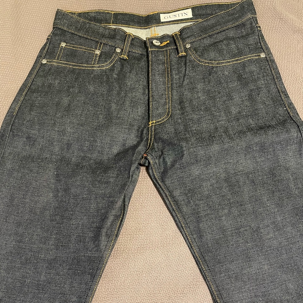 Gustin deep blue indigo #75 Okayama selvedge denim - Picture 2 of 12